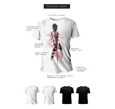 T-shirt men white M regular